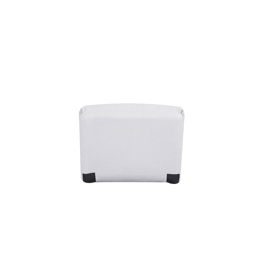 Poltrona convertibile velluto a coste grosse coste 1 posto, bianco