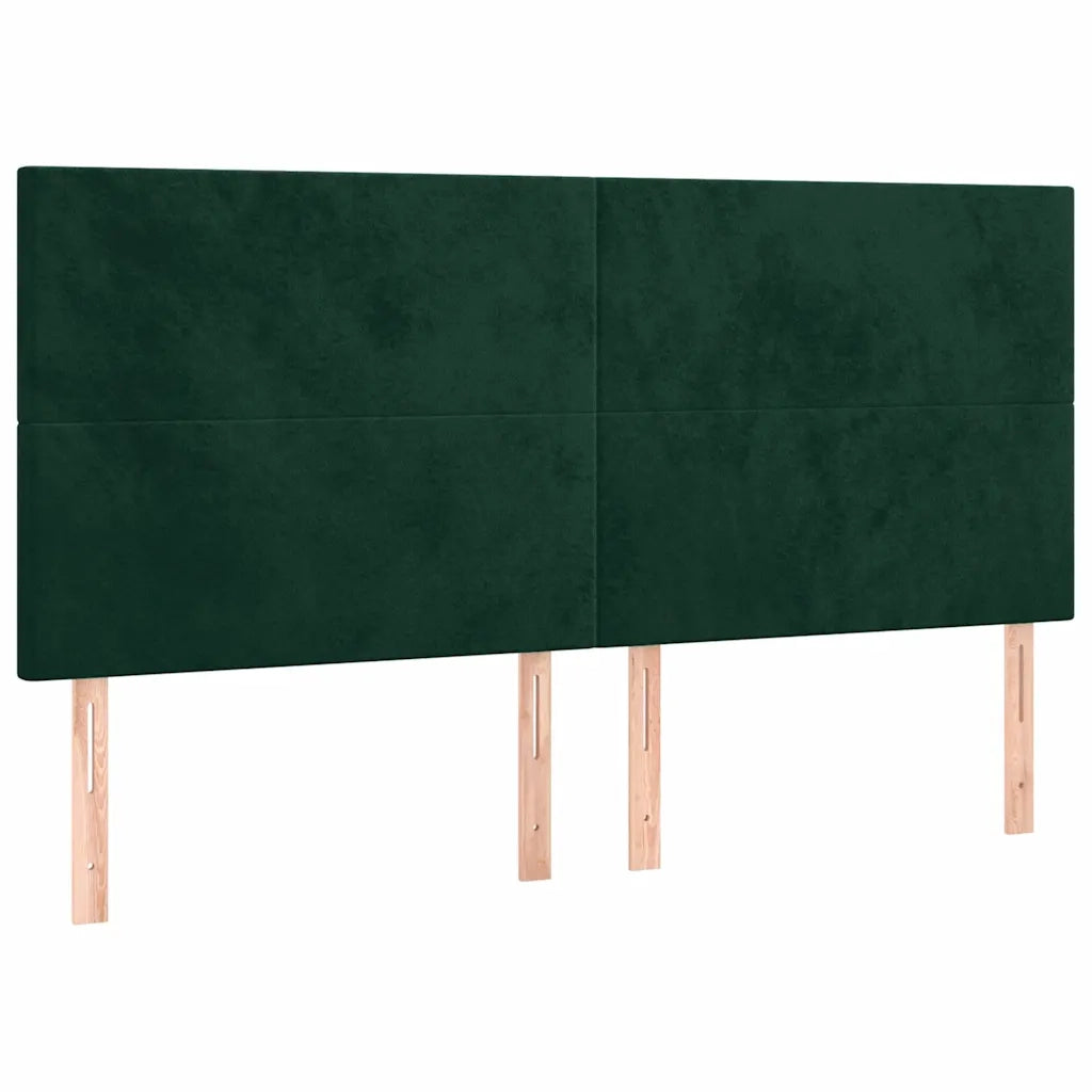 Letto matrimoniale | Letto per adulti | Giroletto senza Materasso Verde Scuro 160x200 cm in Velluto