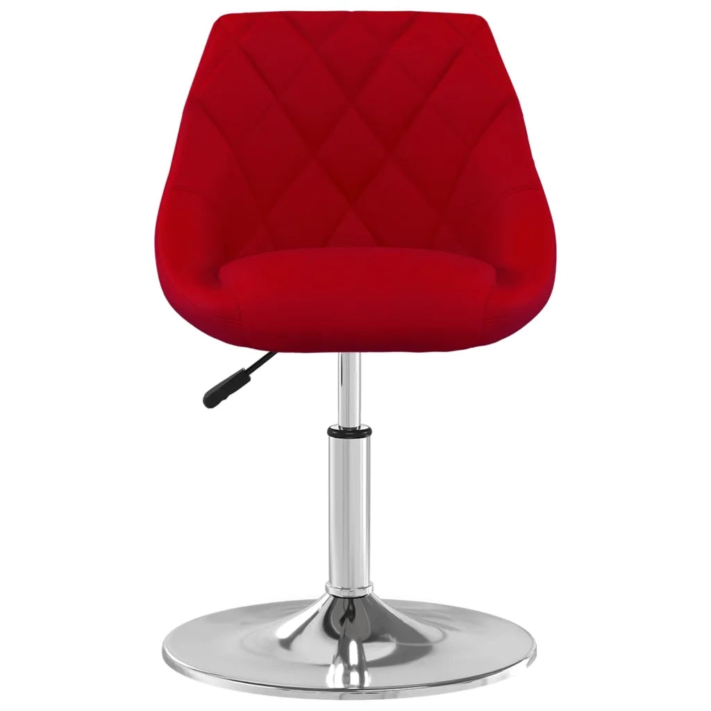 Sedie da Pranzo Girevoli 6 pz Rosso Vino in Velluto 3088775
