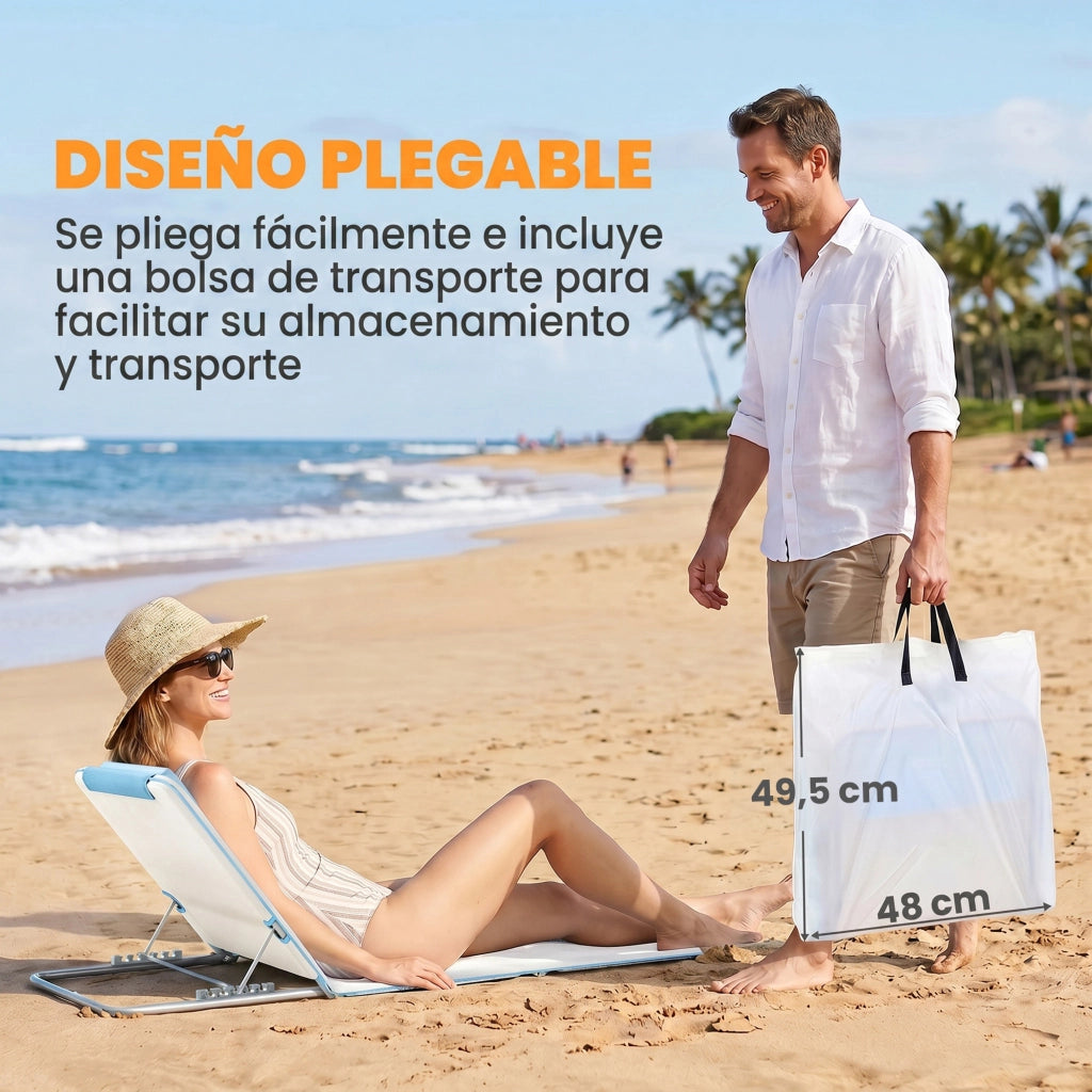 Divano 2 posti reclinabile ¨C zephmum ¨C 134x48x33-43 cm beige