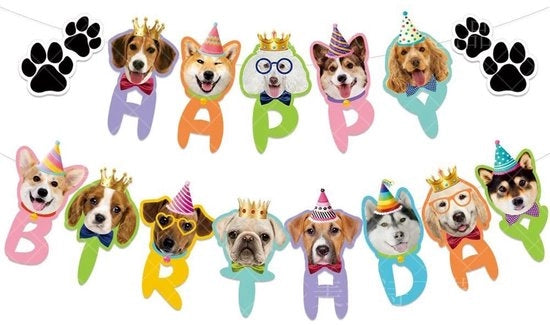 Decorazioni per torta con facce di cani - 11 pezzi