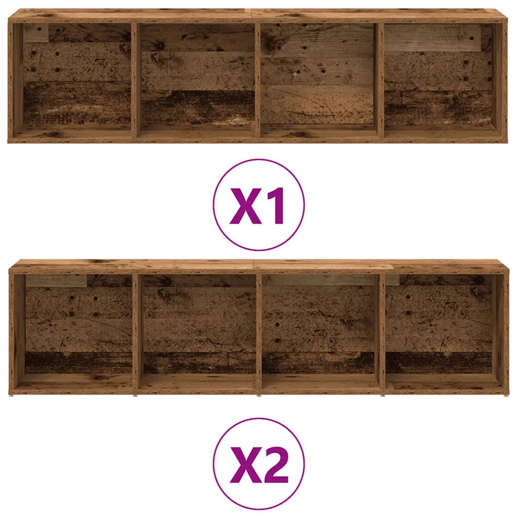 Librerie 3 pz Legno Antico in Legno Multistrato 3328549