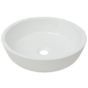 Lavandino-Lavello Tondo in Ceramica Bianca 42x12 cm
