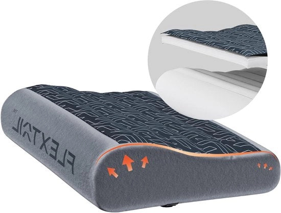 Cuscino di Supporto Inflato Portatile per Campeggio e Viaggi Ergonomico e Comodo con Spessore Zero