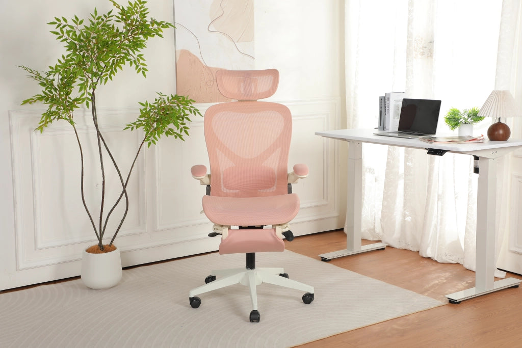 Sedia da ufficio ergonomica pieghevole ¨C Minimal ¨C rosa