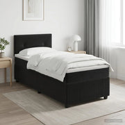 Letto box spring con materasso Nero 80 x 200 cm Velluto 3453031