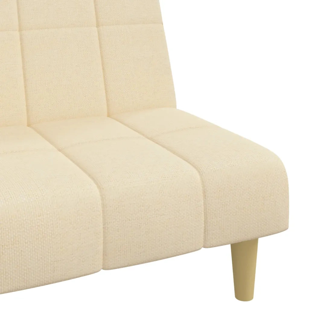 Divano letto | Sof¨¤ letto | Letto singolo a 2 Posti Crema in Tessuto