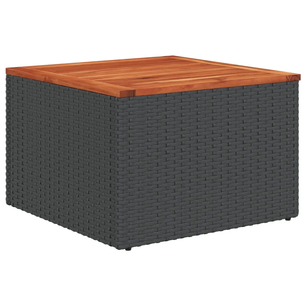 Set Divani da Giardino 9 pz con Cuscini Nero in Polyrattan 3225580