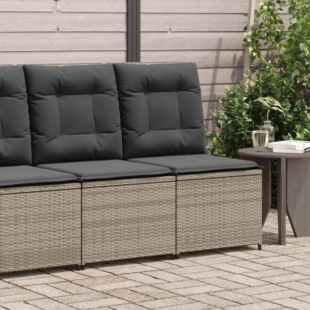 Divano da giardino con cuscino Grigio polyrattan 3394478