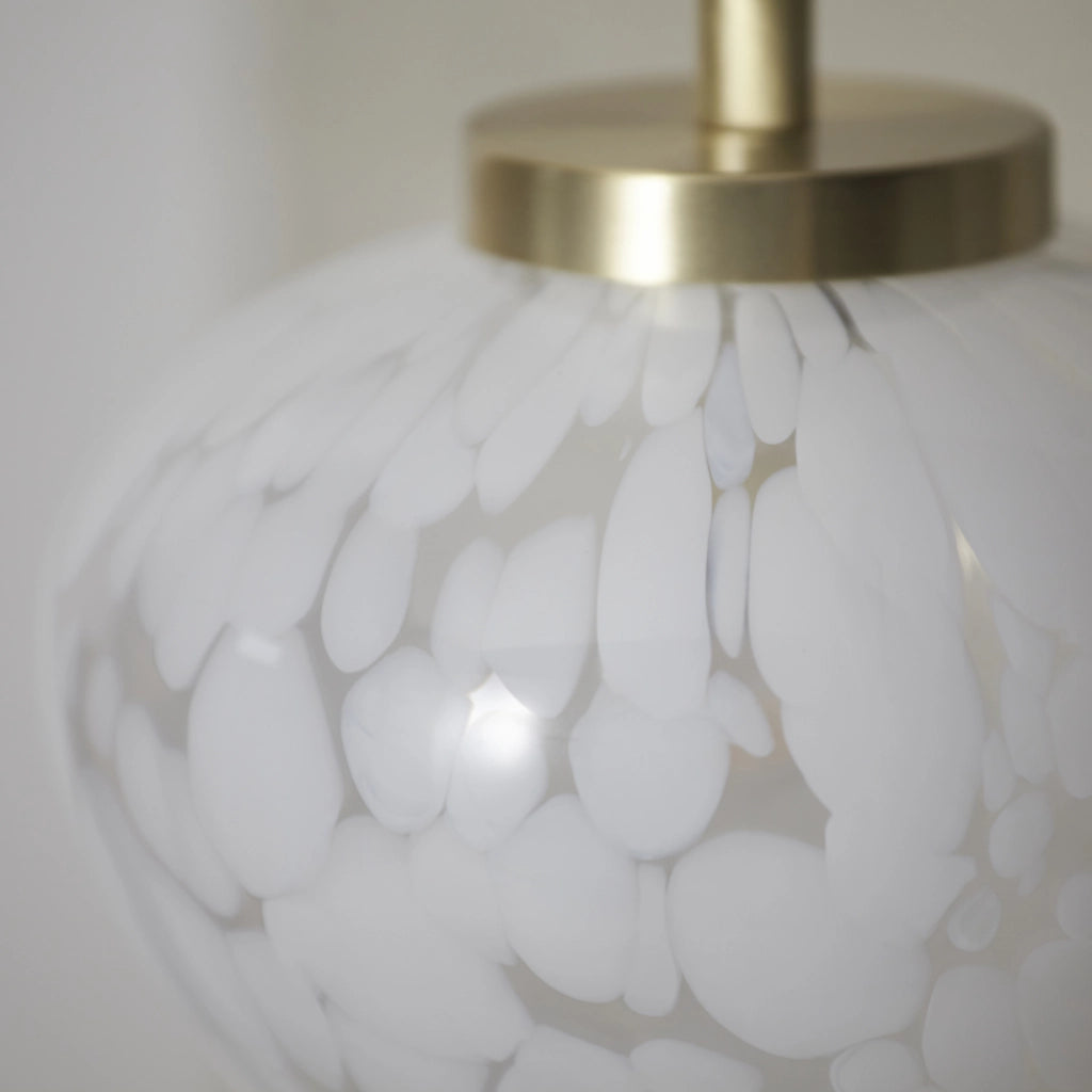 Lampada da tavolo Art Déco ottone satinato G9 Endon