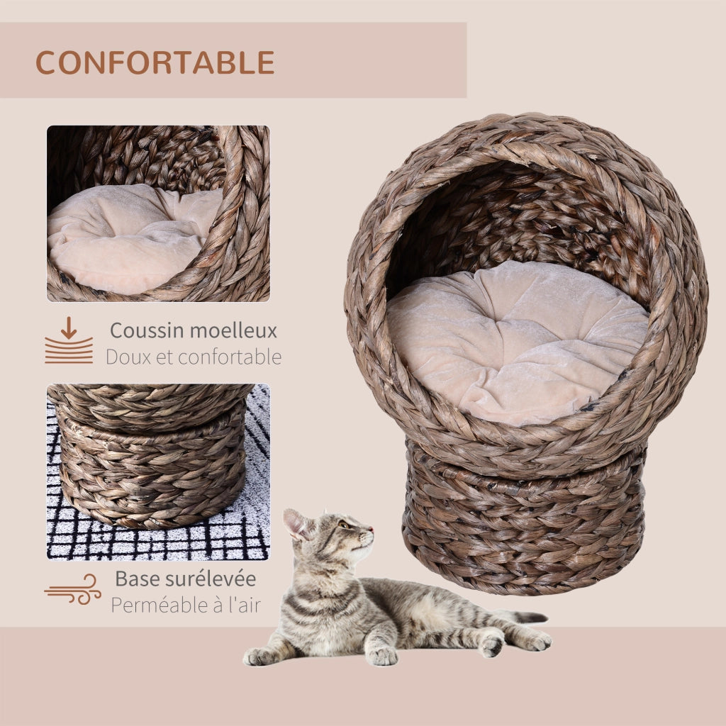 Cuccia per Gatti con Cuscino ¨C Minimal ¨C Beige 40x37x51 cm