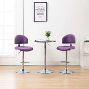 Sgabelli da Bar 2 pz Viola in Similpelle 249664