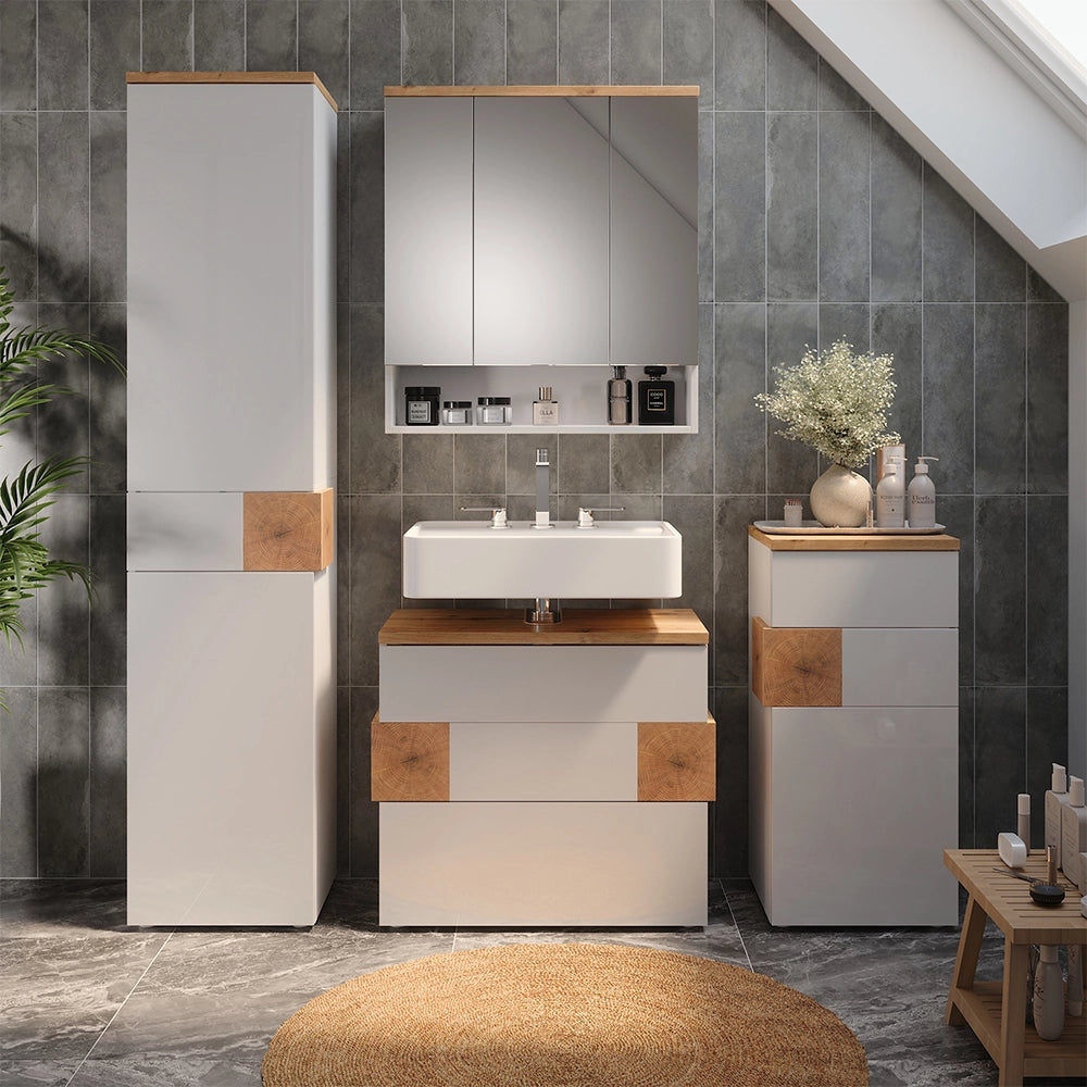 Vicco Set di mobili da bagno Bianco 5 parti