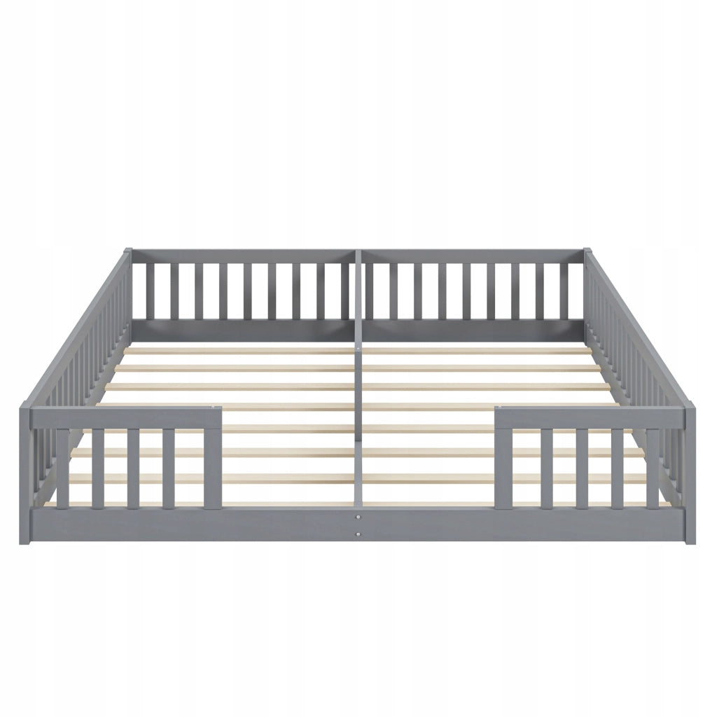 Letto a pannelli 90x200 - Xylo - Grigio con sponda