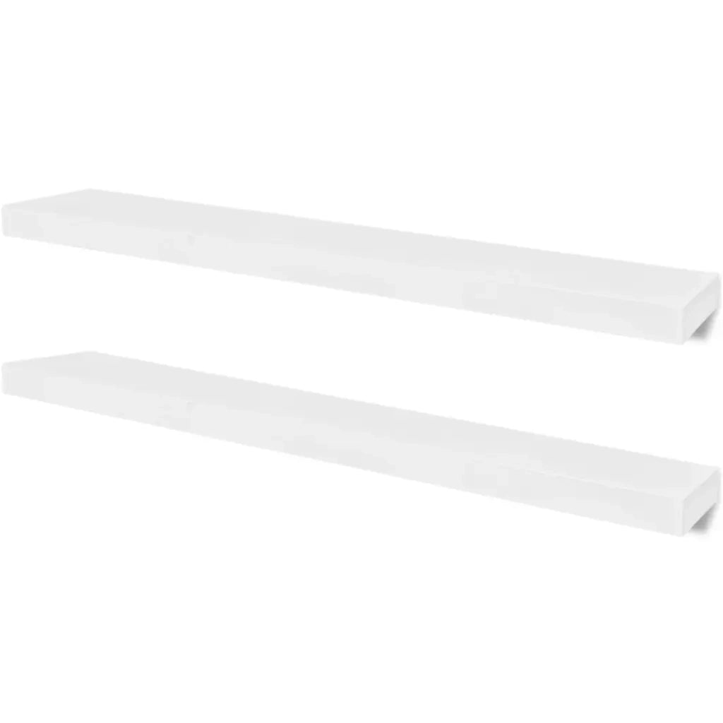2 Mensole per pareti Bianche MDF per Libri/DVD cod mxl 52844