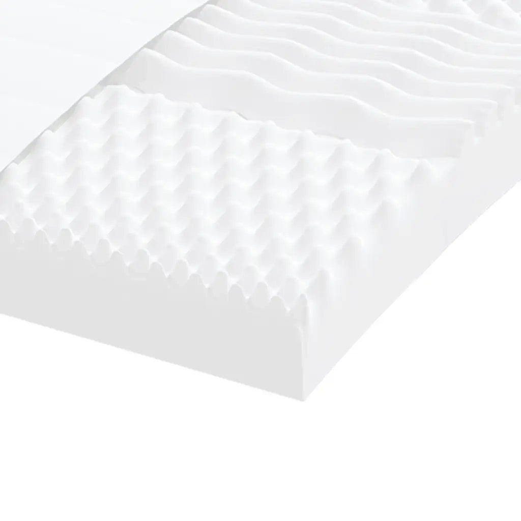 Materasso in Schiuma-Materasso per Letto Bianco 80x220 cm 7 Zone Durezza 20 ILD