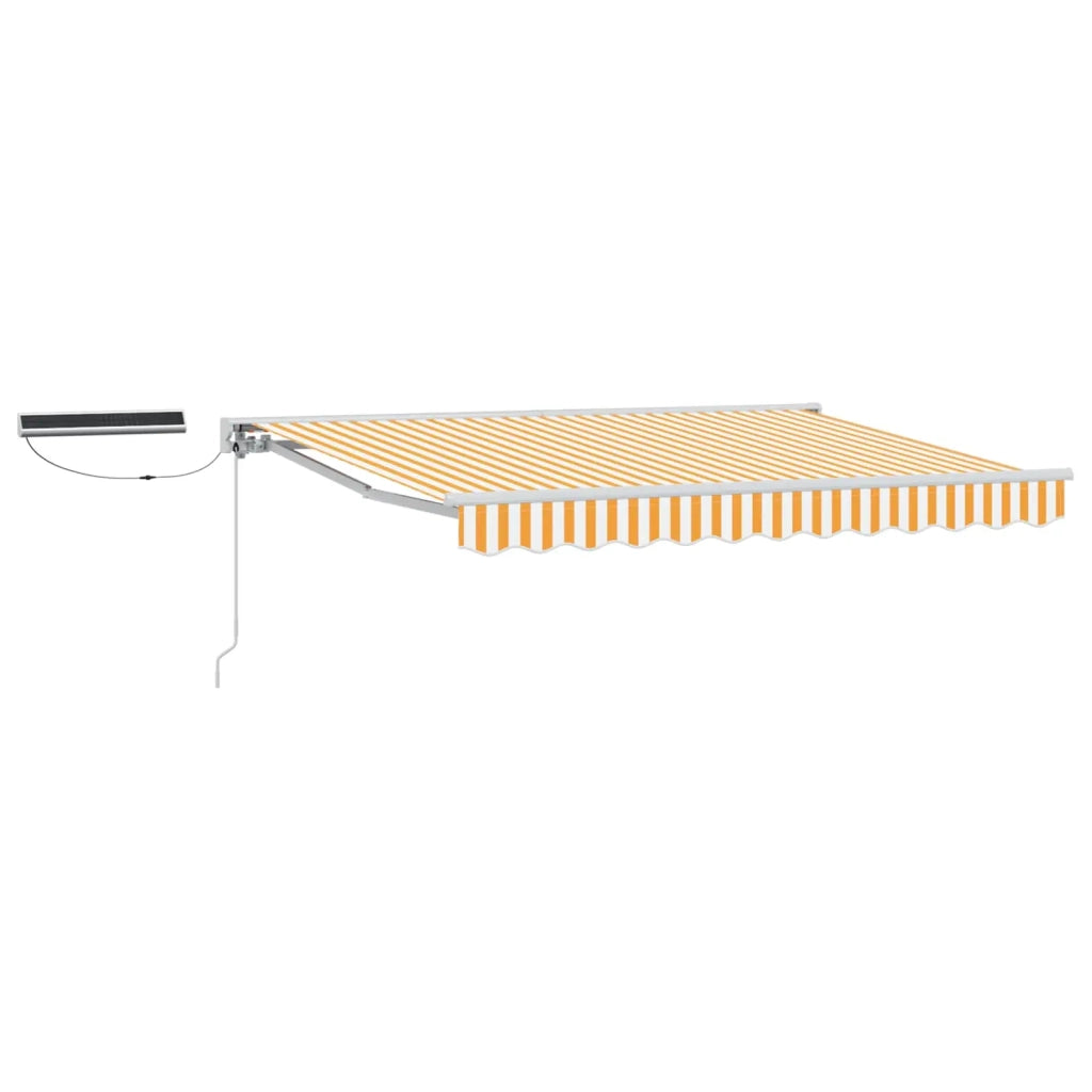 Tettuccio Elettrico Retrattile Giallo e Bianco 3 x 2,5 m 3421771