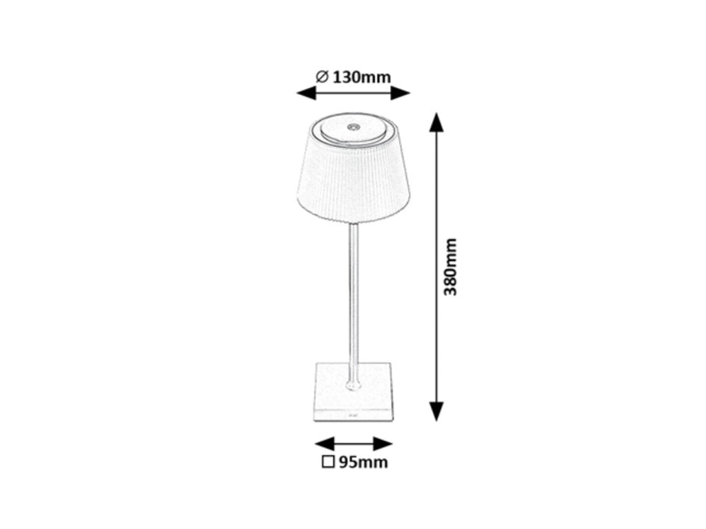 Lampada da tavolo LED 4W USB ricaricabile argento Taena
