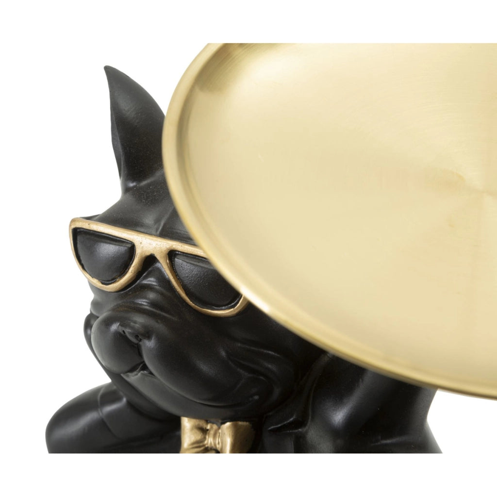 Vassoio Cane 19, Nero, Poliresina, 27x17x18,5 cm