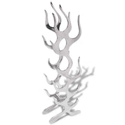 Cremagliera a Forma di Fiamma 9 Bottiglie in Alluminio Argento cod mxl 56569