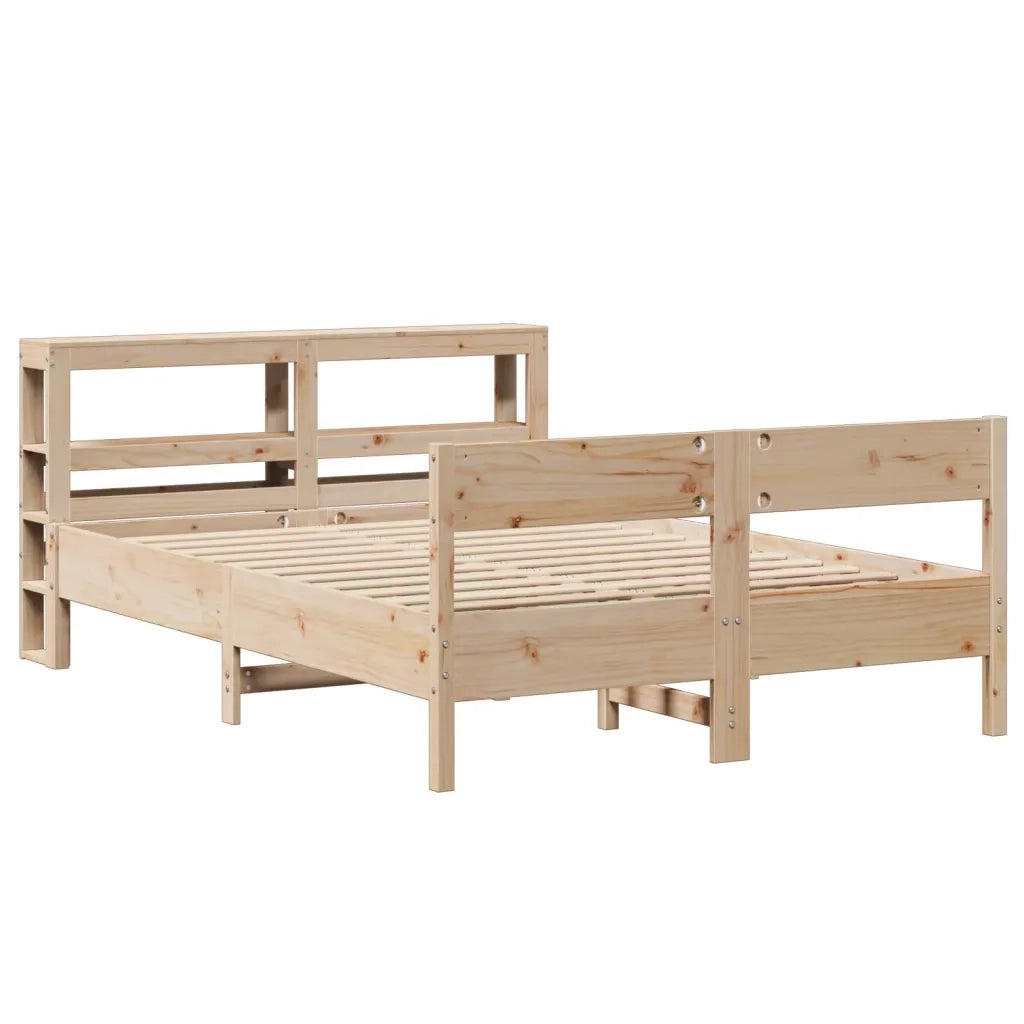 Letto senza Materasso-Struttura Letto 120x190 cm in Legno Massello di Pino 564605