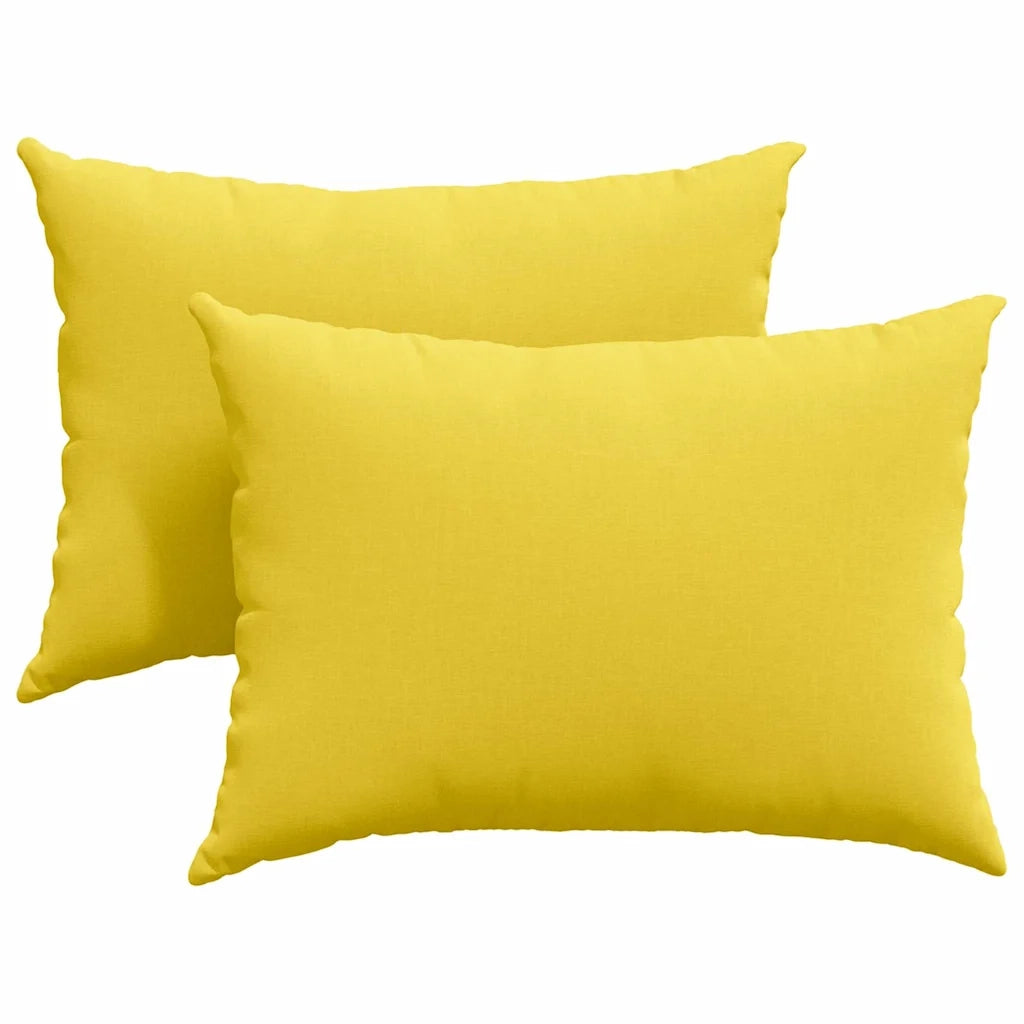 Cuscini da Divano 2 pcs Giallo Chiaro 70 x 50 cm Tessuto 42013748