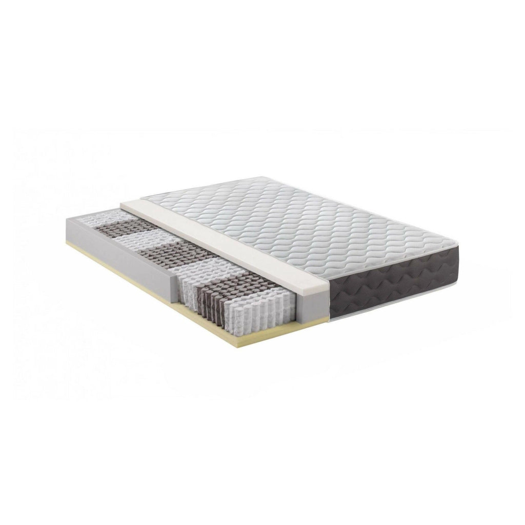 Materasso matrimoniale South, Materasso Memory Foam, Materasso ergonomico, Materasso a molle insacchettate, 100% Made in Italy, 160x200xh28 cm
