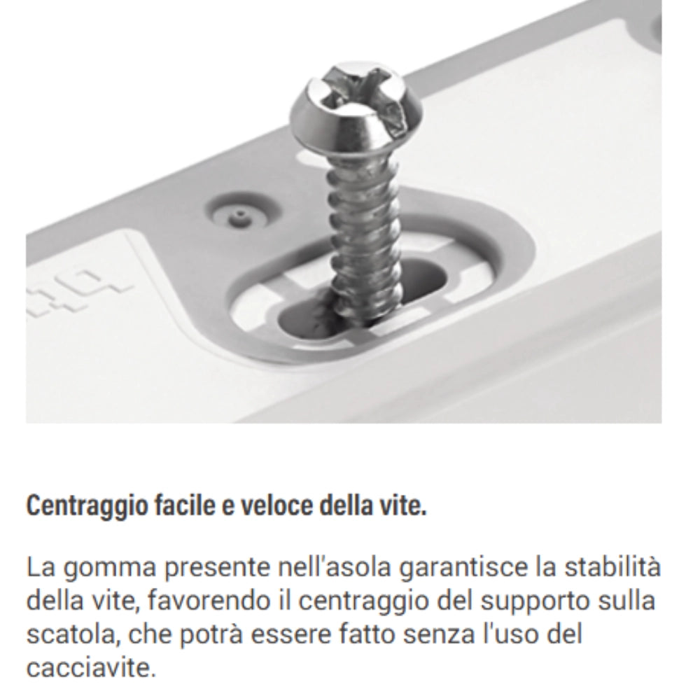 Bticino matixgo supporto per placche diverse modulazioni fissaggio con viti *** numero posti 4 moduli, confezione 1