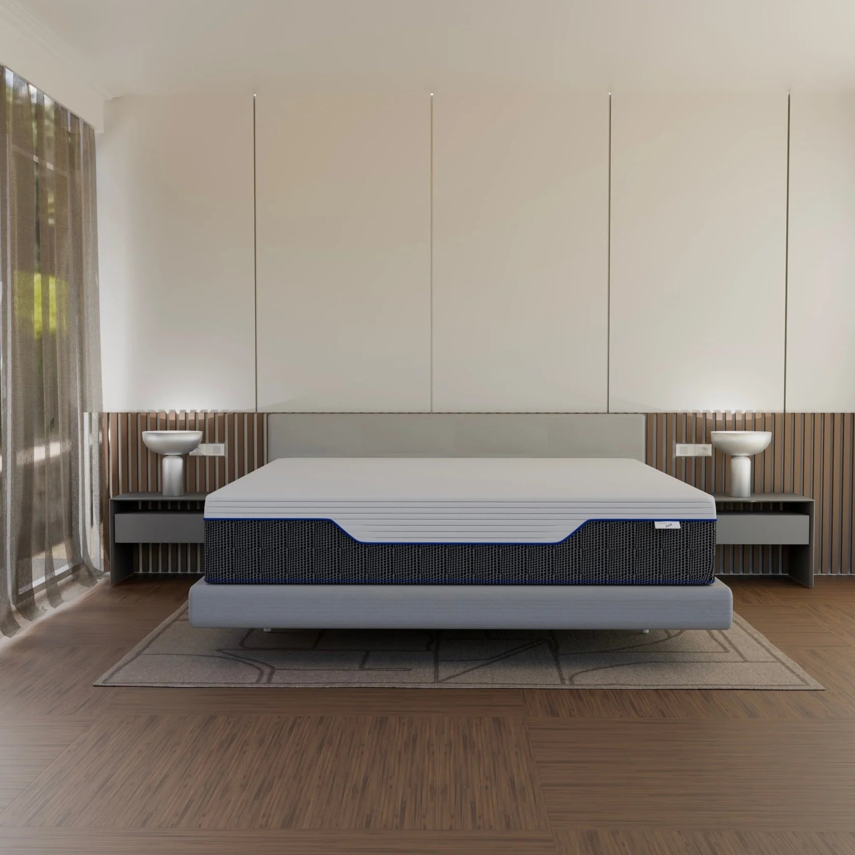 Materasso Singolo Matrimoniale Memory foam a 800 Molle Insacchettate Hybrid; memory foam; con 7 zone di comfort; ortopedico; "Pascià"