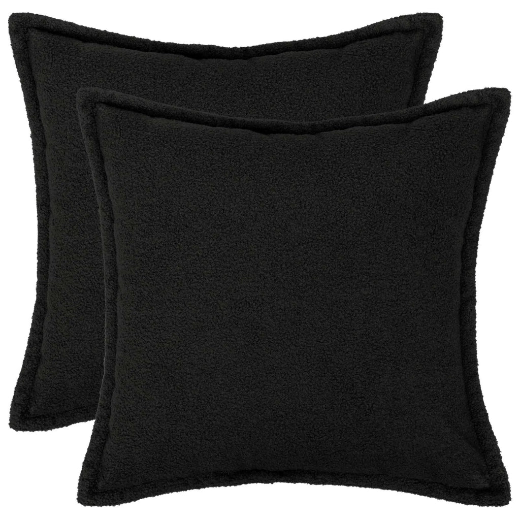 Federa 2 pcs HOUTEN Nero 60 x 60 cm Bouclé 920753