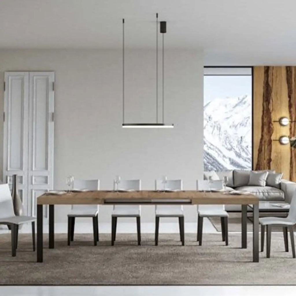 Tavolo allungabile 130/234x90 cm Everyday Premium colore quercia natura gambe antracite