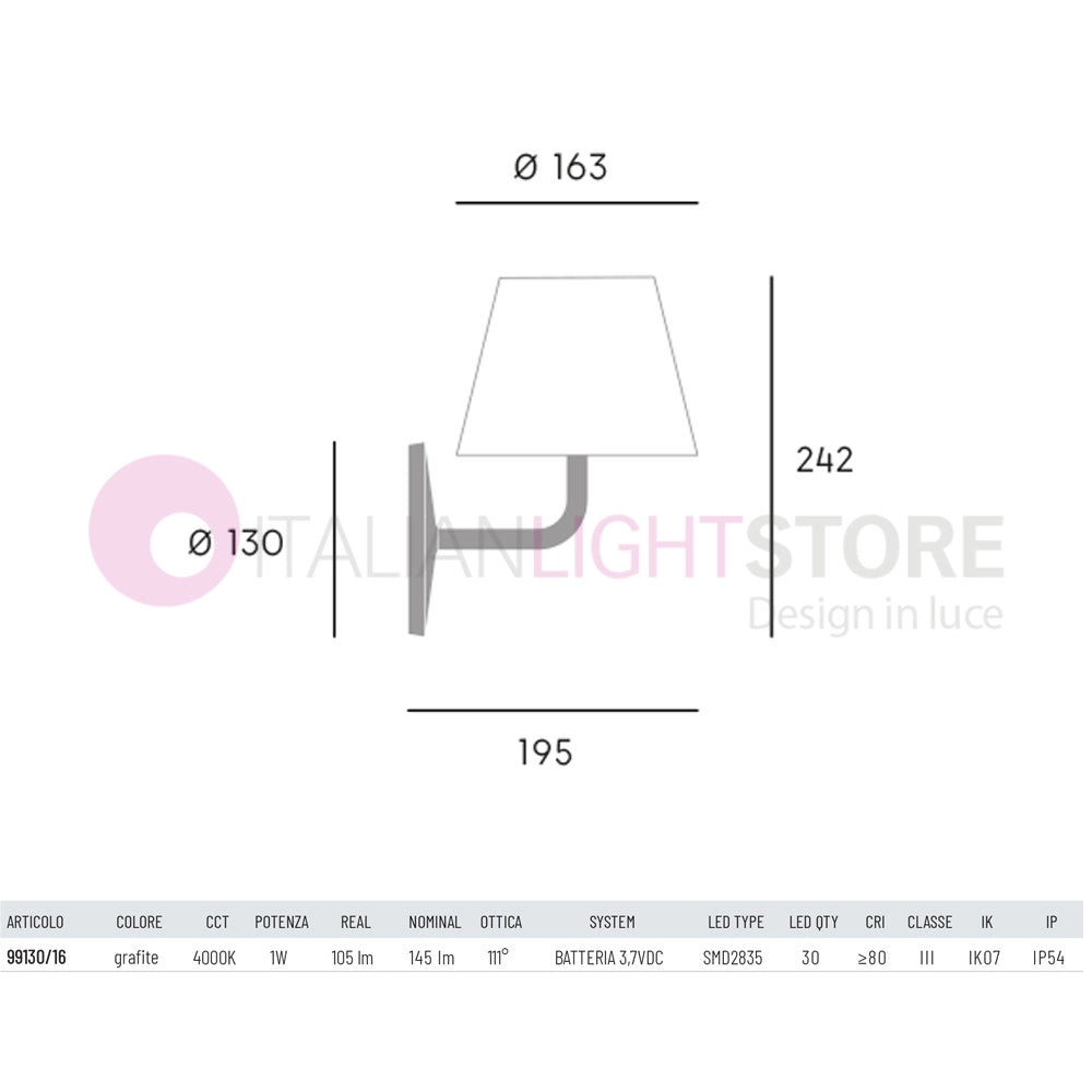 GIRASOLE Applique Solare LED da Parete 99130 Sovil