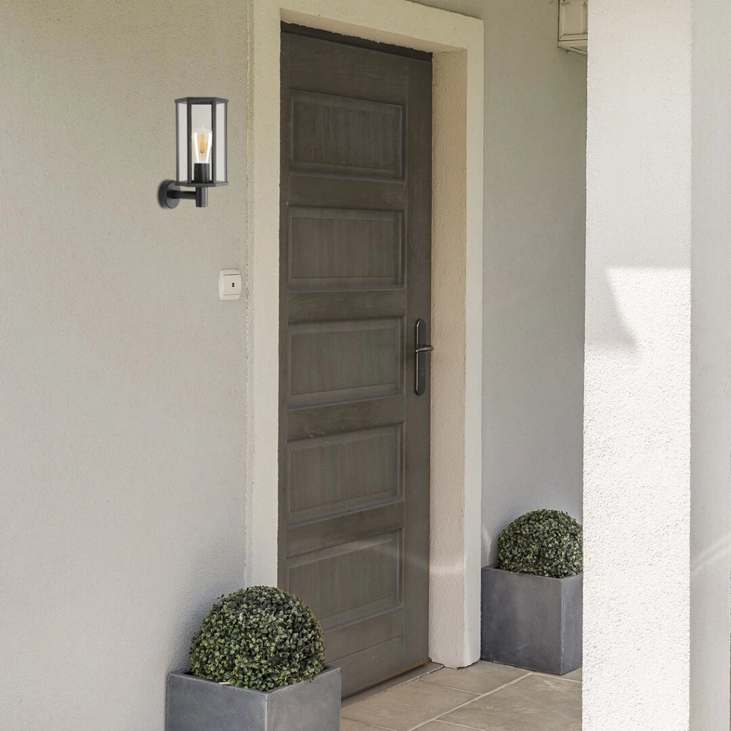 Applique esterna Dubrovnik E27 nero opaco IP44 Rabalux
