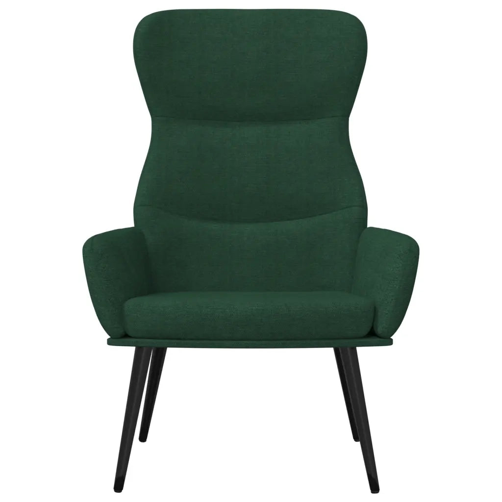 Sedia Relax Verde Scuro in Tessuto 341076