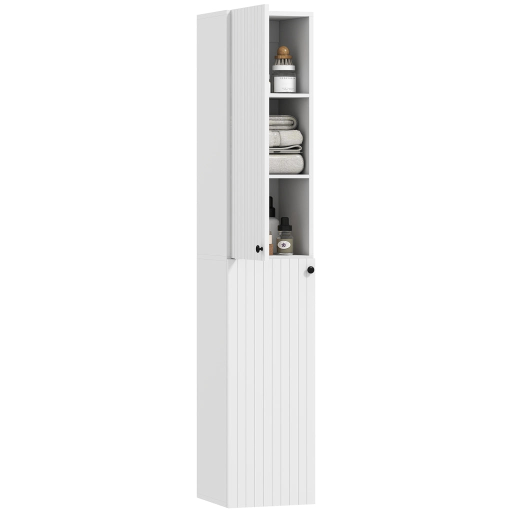 Mobile da bagno a parete ¨C Xylo ¨C bianco MDF 6 ripiani