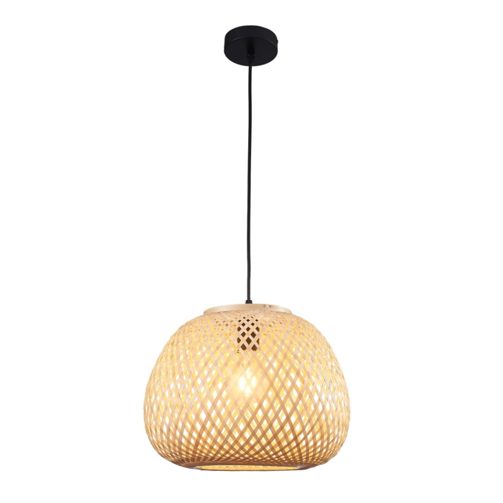 Lampada a sospensione boho bambù Ø35 E27 Polux Zanzibar