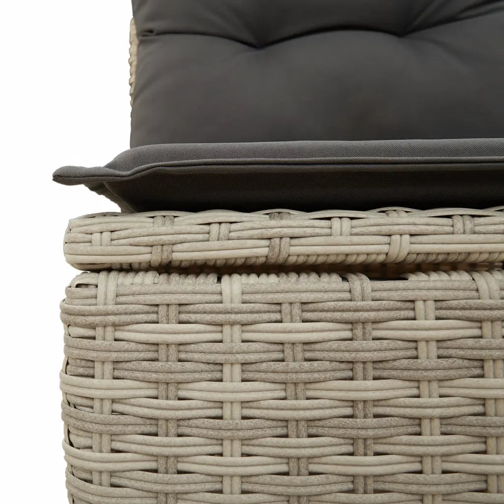 Set Divano Giardino 10 pz con Cuscini Grigio Chiaro Polyrattan 3269392