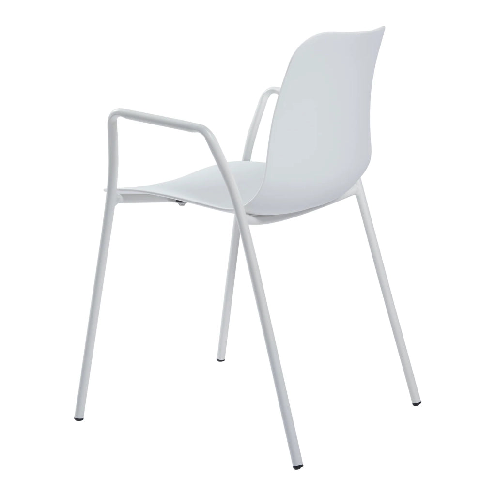 Sedia da pranzo 80 x 58 x 52 cm bianca 03_0009204