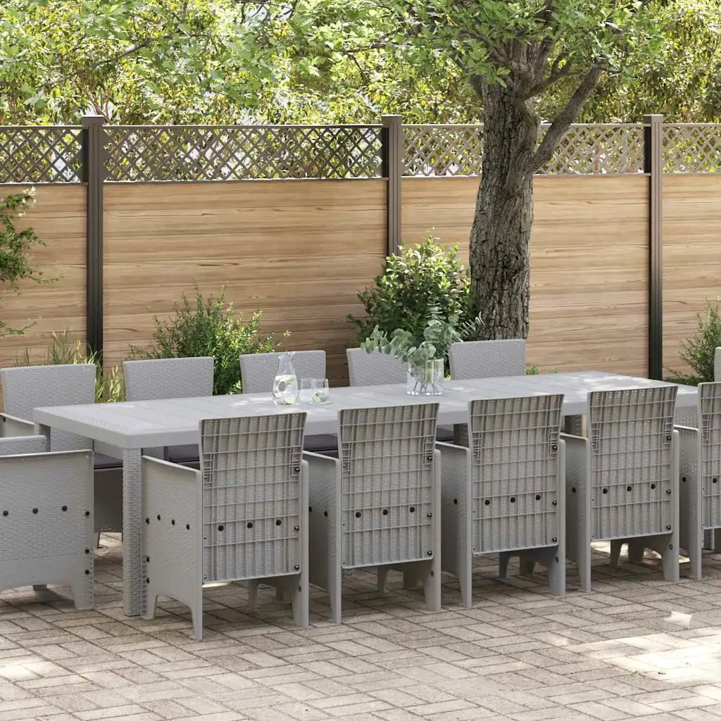 Set da Pranzo per Giardino Grigio chiaro e Antracite 3378630
