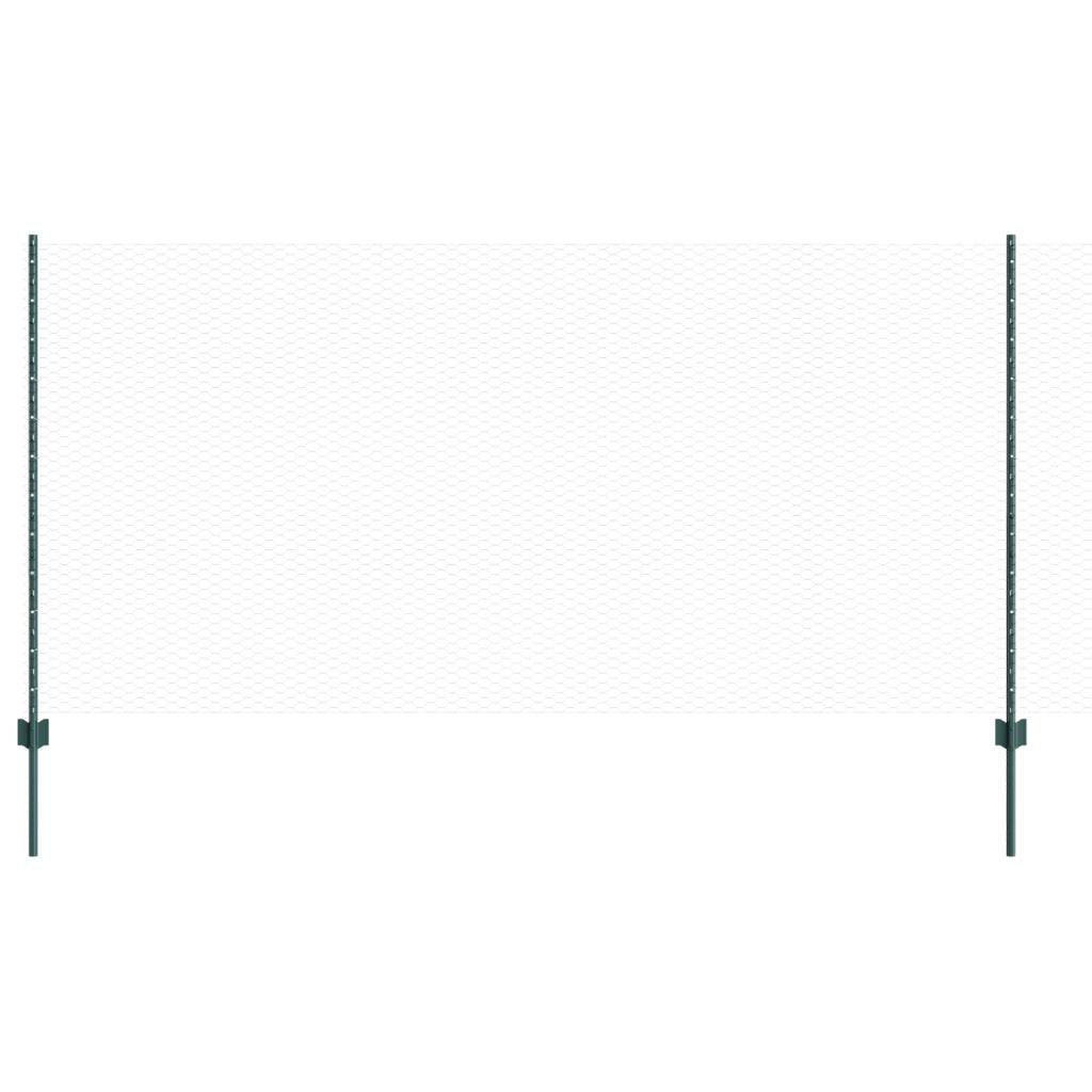 Posti per Recinzione  11 pz U-Channel Verde 120 cm Acciaio