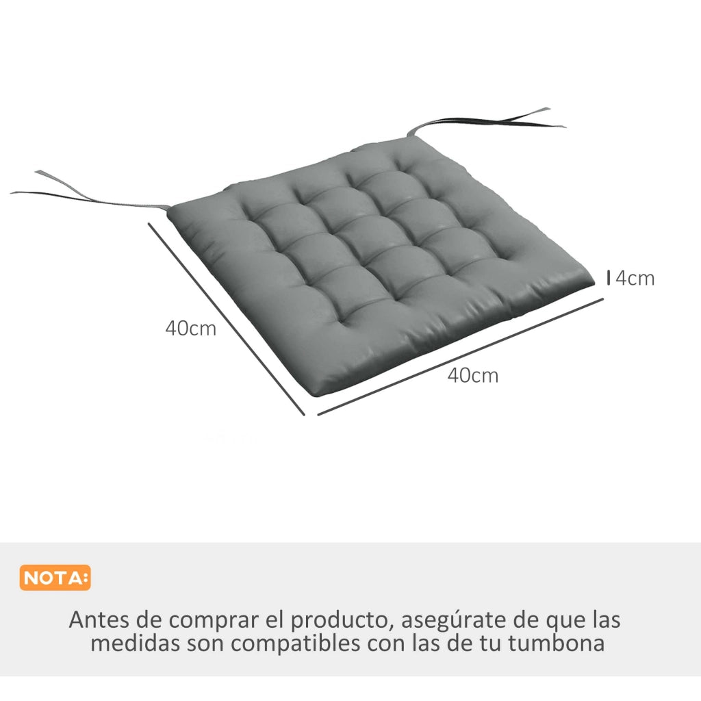 Cuscini per Sedie da Pranzo ¨C Minimal ¨C 6 Pezzi 40x40 cm Grigio