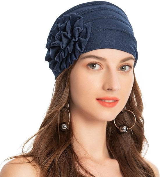 Cappello estivo elastico - Cappello da sole - Disegno fiorale - Leggero - Respirante - 100% Poliester
