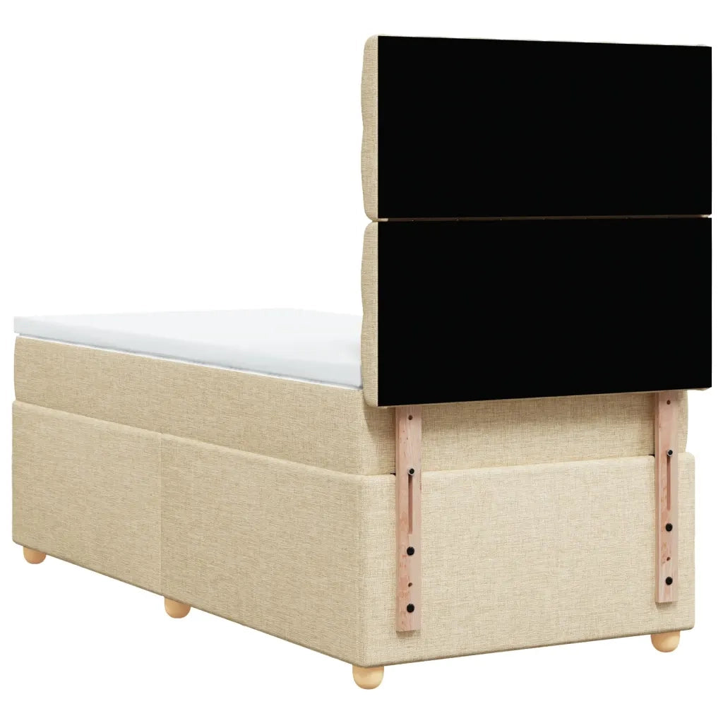 Giroletto a Molle con Materasso Crema 90x200 cm inTessuto 3291175