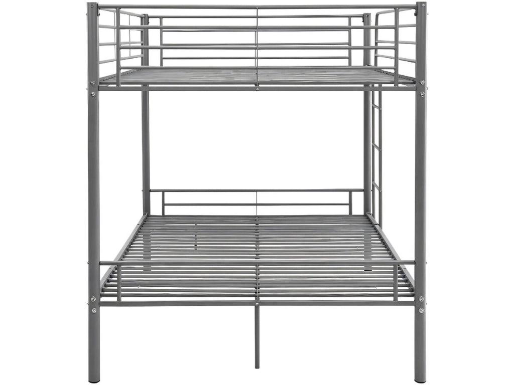 Letto a castello matrimoniale "Adam" con rete - 140 x 190 cm - Grigio