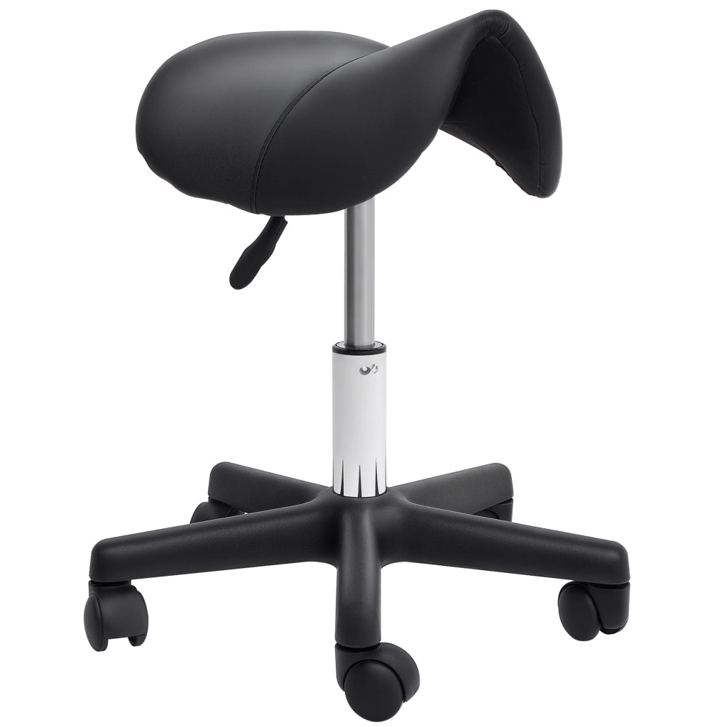 Sgabello da Massaggio con Altezza Regolabile e Rotelle ¨C Minimal ¨C Nero