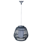 Lampada da soffitto in bambù nero 30,5x30,5x30h