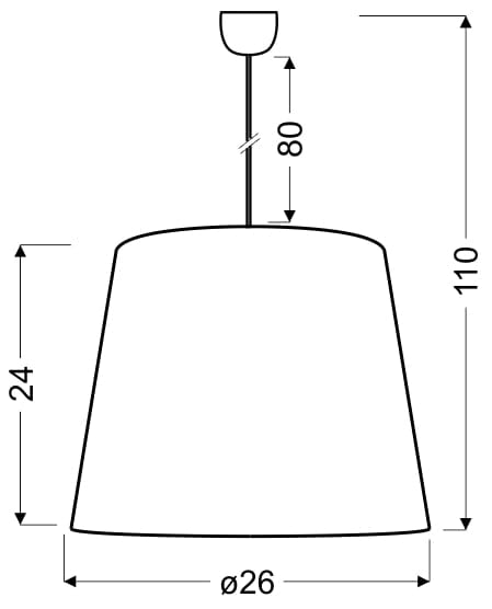 Lampada a sospensione Candellux Tiger oro/nero Ø26 E27