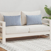 Cuscini da Esterno 2 pz Stampa a Righe 60x40 cm Blu 132308