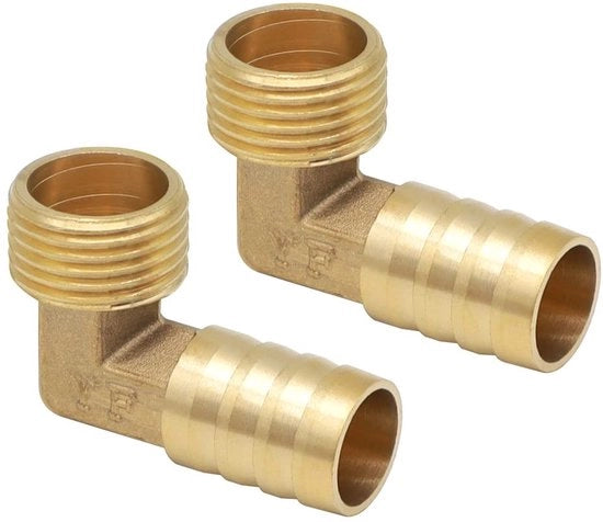 Connettori a 90 gradi in rame - 1/2 pollici - 2 pezzi - connettore 16 mm - materiale duraturo - connettori a sfera