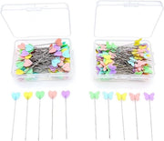 200 pezzi di spilli per cucire a lunghezza standard con grande testa colorata per cucire e far da patchwork